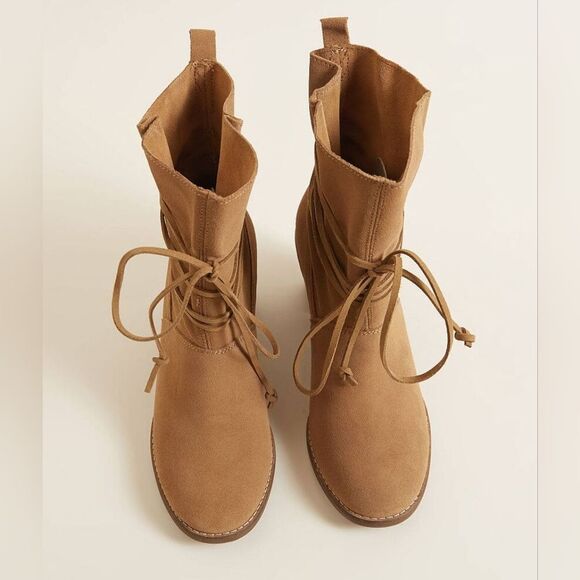 Toms Mila Ankle Tan Booties NWT Sz 9.5 - Picture 3 of 7